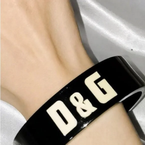 Dolce & Gabbana Black and Cream Logo Bracelet - Picture 7 of 14